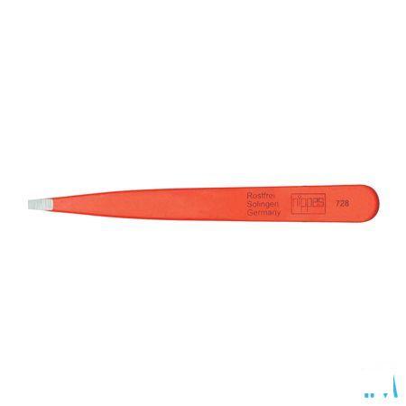 Nippes Epileerpincet Recht Oranje N728  -  Bomedys