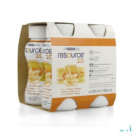 Resource 2.0 Ananas-mango 4x200 ml 12314415  -  Nestle