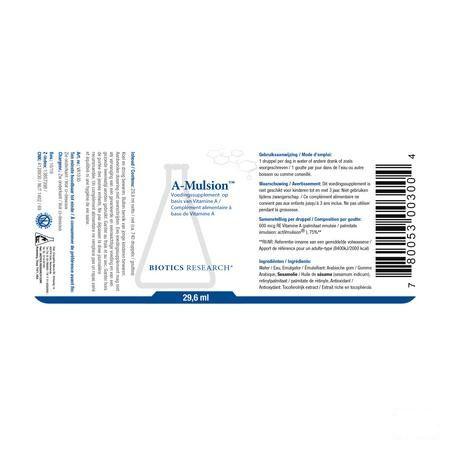 Biotics A-Mulsion 29.6 ml  -  Energetica Natura