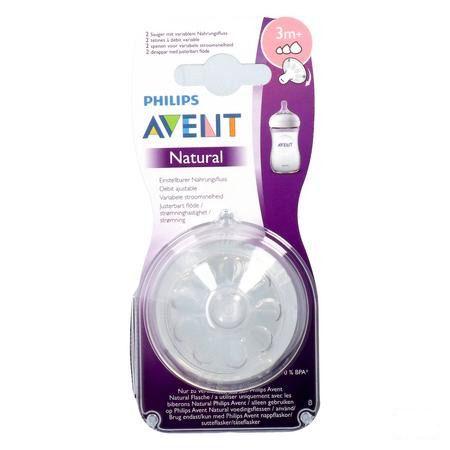 Philips Avent Natural 2.0 Zuigspeen Variabel Scf045/27  -  Bomedys