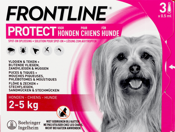 Frontline Protect Spot On Opl Hond 2-5Kg Pipet 3