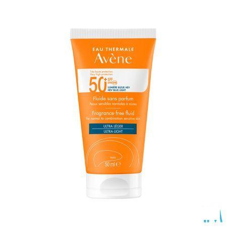 Avene Zon Ip50 + Fluide Zonder Parfum 50 ml  -  Avene