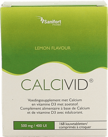 Calcivid 500 mg/400IELemon Chew 168 