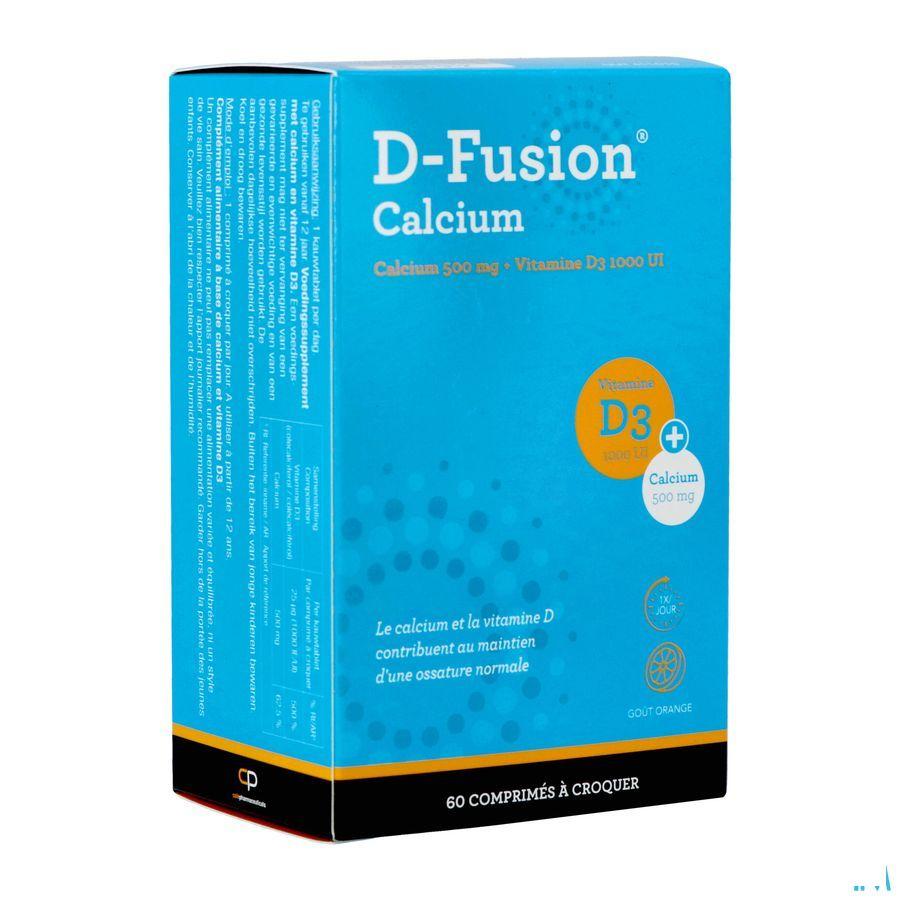 D-Fusion Calcium 500/1000 Kauwtabl 60