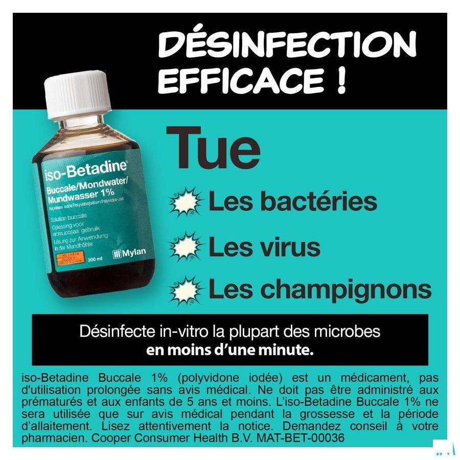 Iso Betadine 1% Mondwater 200 ml Ready To Use