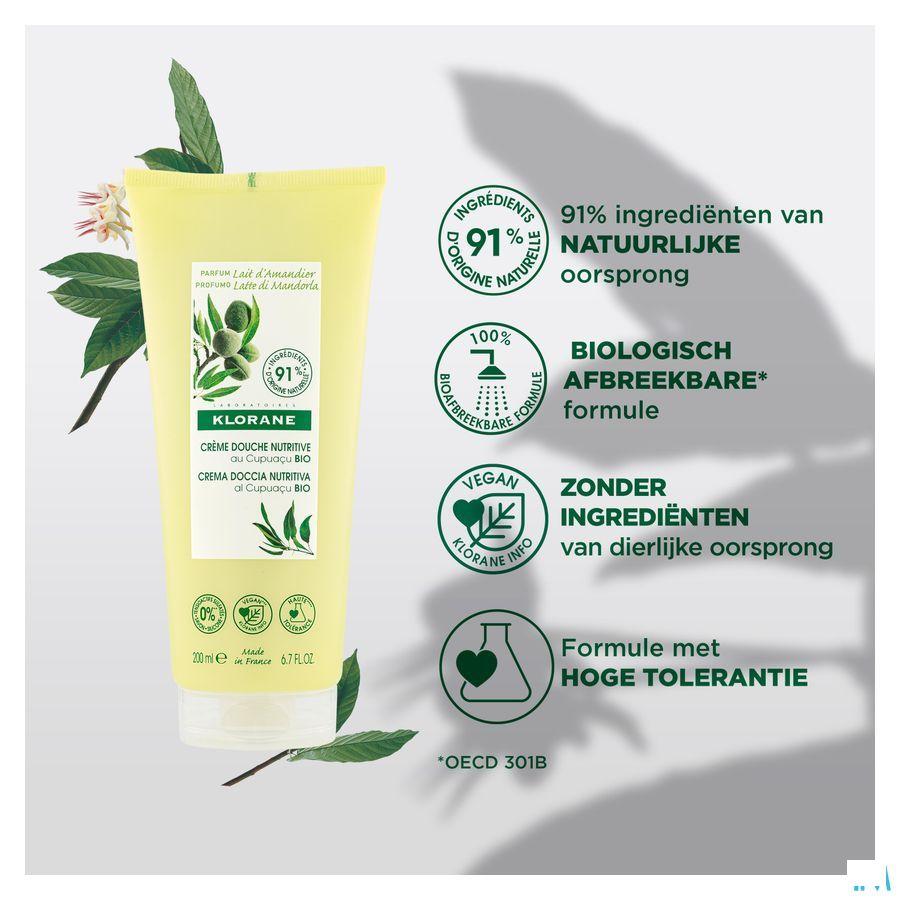 Klorane Lichaam DoucheCreme Amandelmelk 200 ml