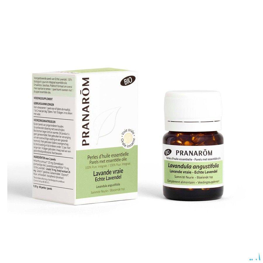 Parels Echte Lavendel Bio Ess Olie Caps60 Pranarom
