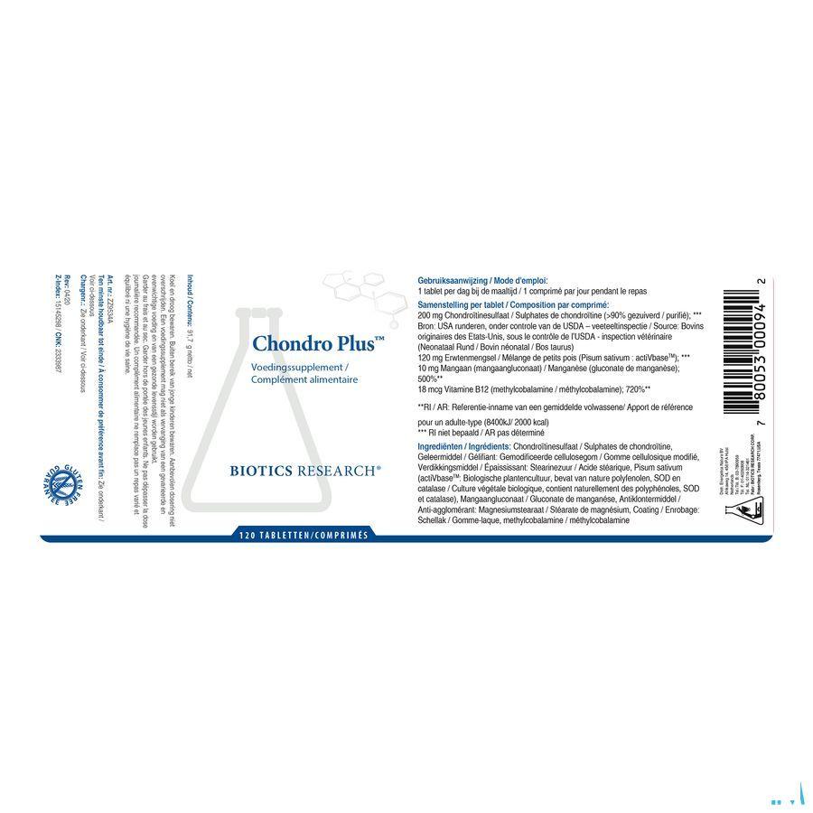 Biotics Chondro Plus 120 comprimés  -  Energetica Natura