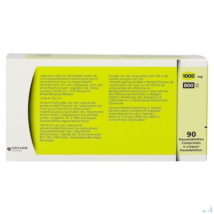 Steovit Forte Citron 1000 mg/800UI Comprimes Croq 90
