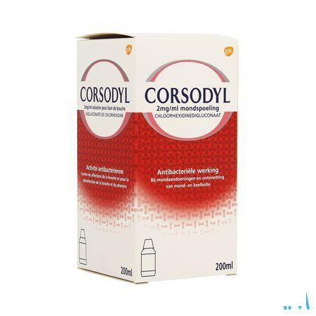 Corsodyl 2 mg/ml Oplossing Mondwater 200 ml