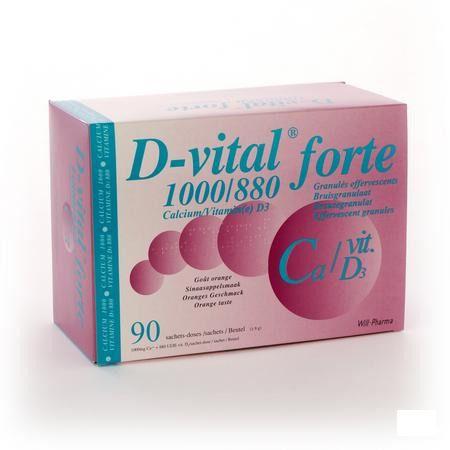 D Vital Forte Orange 1000/880 Sachets 90  -  Will Pharma