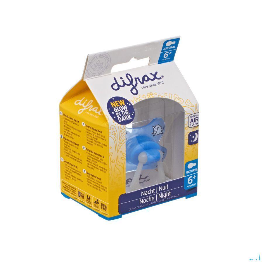 Difrax Sucette Natural 6 + Nuit  -  Difrax