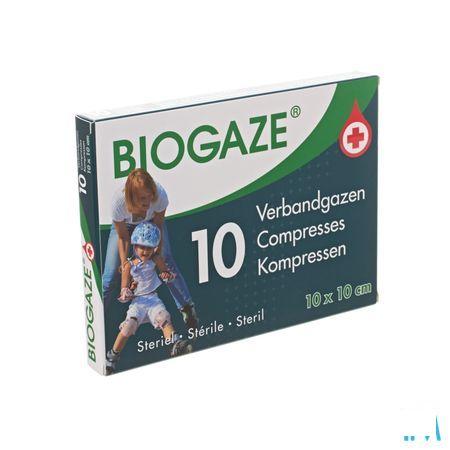 Biogaze 10 Compresses 10 X10 Cm
