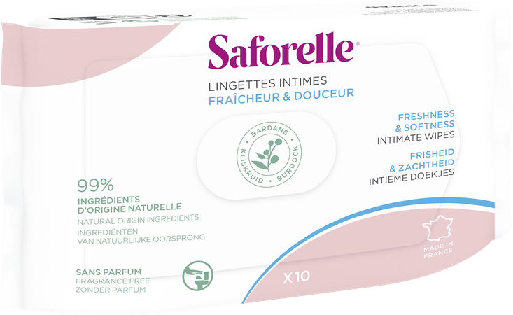 Saforelle Lingettes Flushable Pocket 10