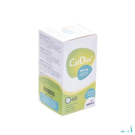 Caldos Mithra 500 mg/10 µg Zuigtabl-kauwtabletten 60 