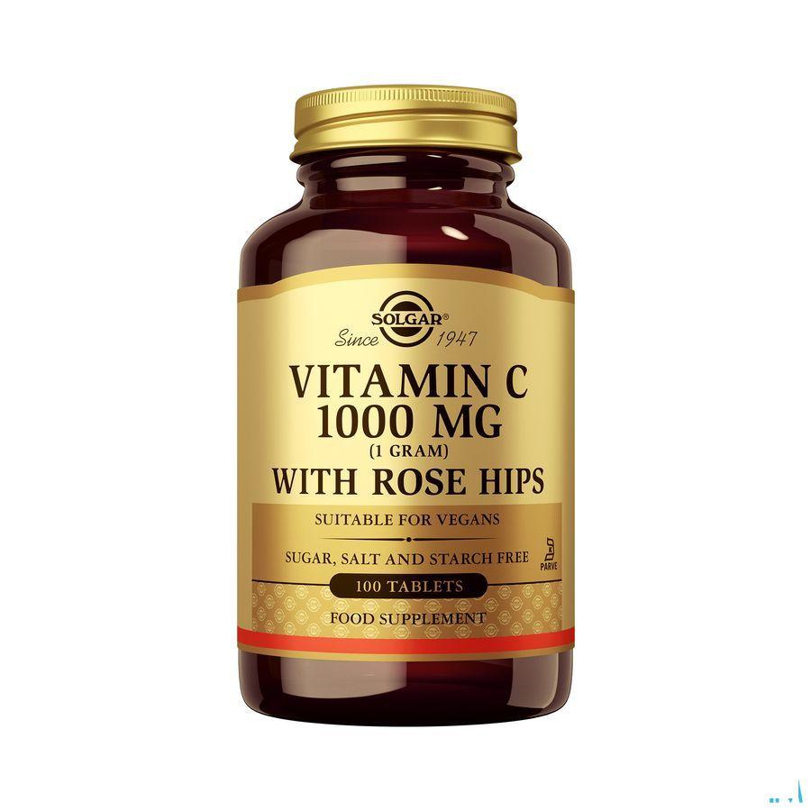 Solgar Vitamin C Rose Hips Comprimes 100x1000 mg  -  Solgar Vitamins