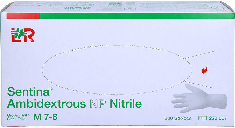 Sentina Ambidextrous Nitrile Gant Exam. M 200  -  Lohmann & Rauscher