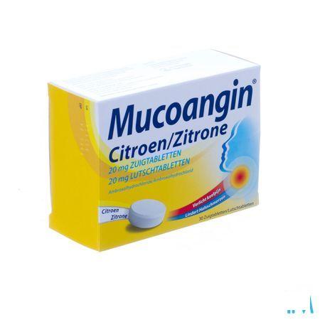 Mucoangin Citroen Zuigtabletten 30x20 mg