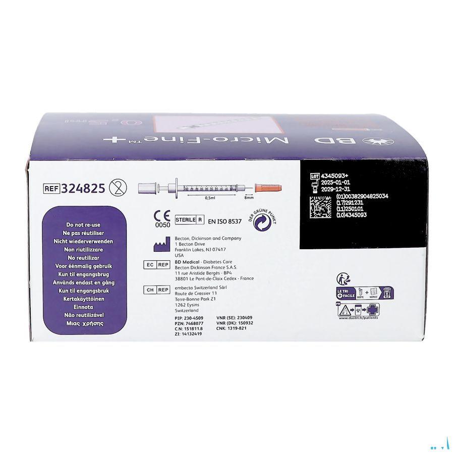 Bd Microfine+ Ins.Spuit 0,5  ml 30G 8,0Mm100 324825