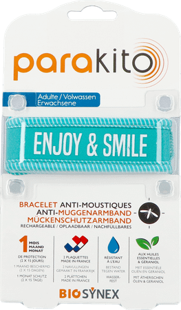 Para'Kito Armband Volwassen Enjoy & Smile Blauw
