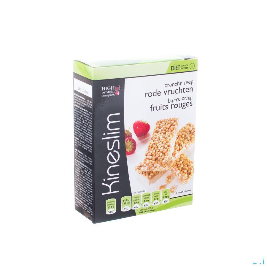 Kineslim Barre Crisp Fruits Rouge 3x40 gr  -  Ocebio