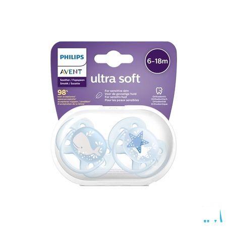 Philips Avent Fopspeen 6M+ Soft Boy  -  Bomedys
