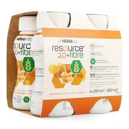 Resource 2.0 Fibre Abrikoos 4x200 ml 12100729  -  Nestle