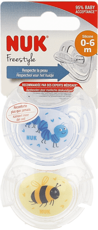 Nuk 2 Fopspenen Freestyle Maat 1 Jongen  -  Eureka Pharma