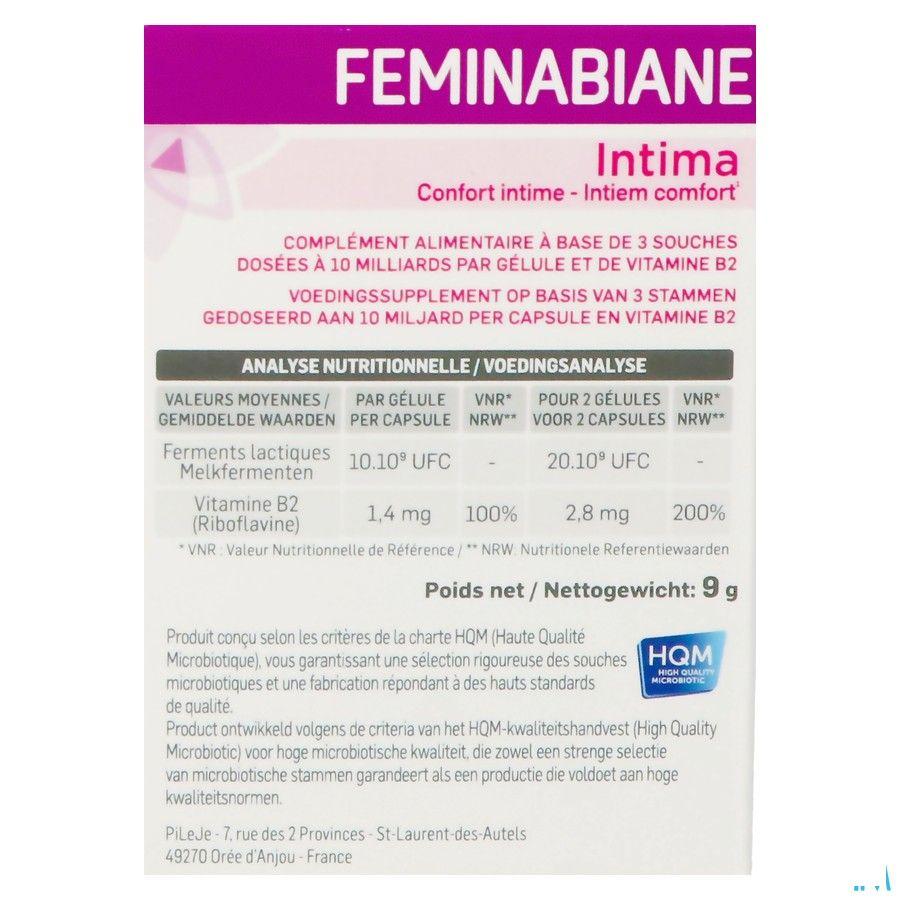 Feminabiane Intima Caps 20  -  Pileje Benelux