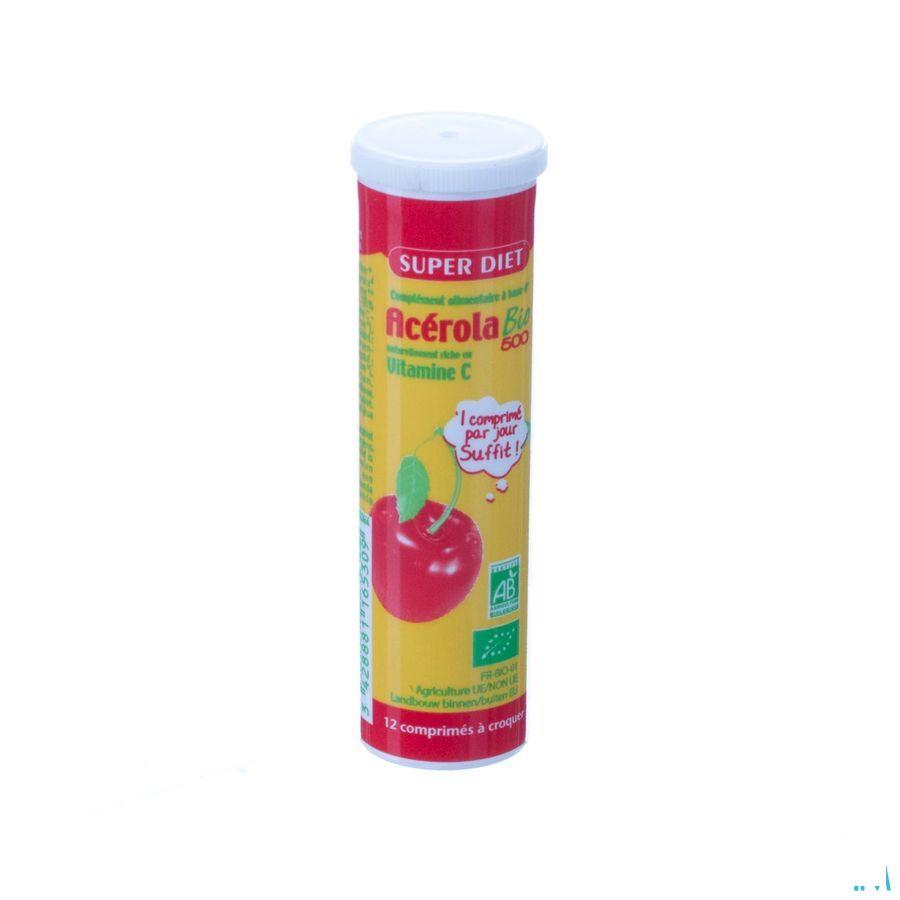 Super Diet Acerola 500 Bio Tube Tabletten 12  -  Superdiet Laboratoires