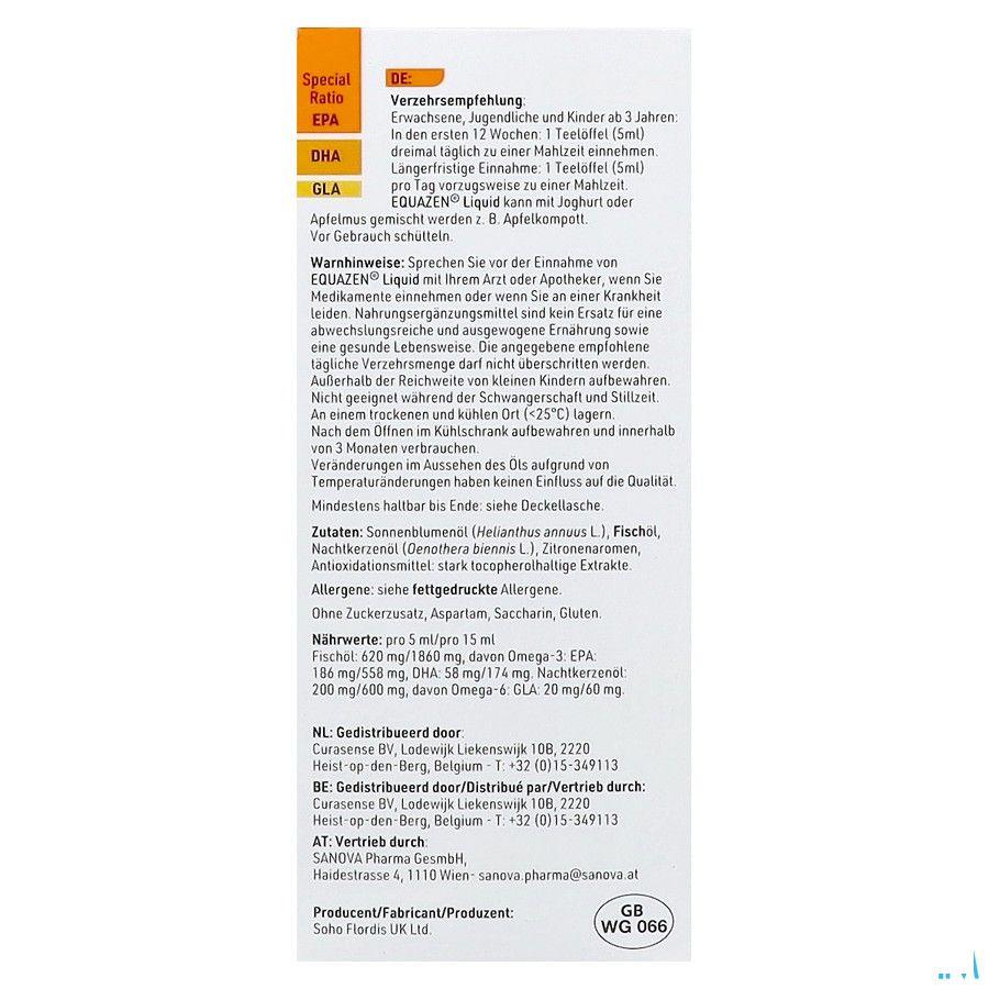 Equazen Liquid Omega Citrus 3/6 Fl 200 ml  -  Springfield Nutraceuticals