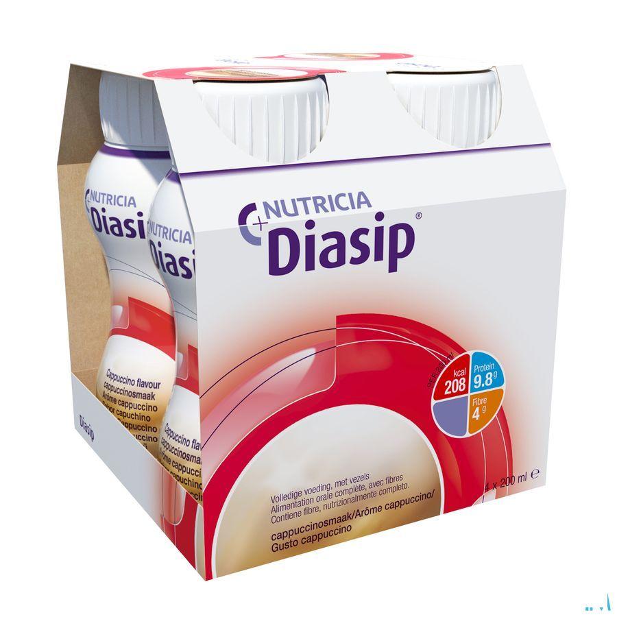 Diasip Cappuccino Fles 4X200 ml  -  Nutricia
