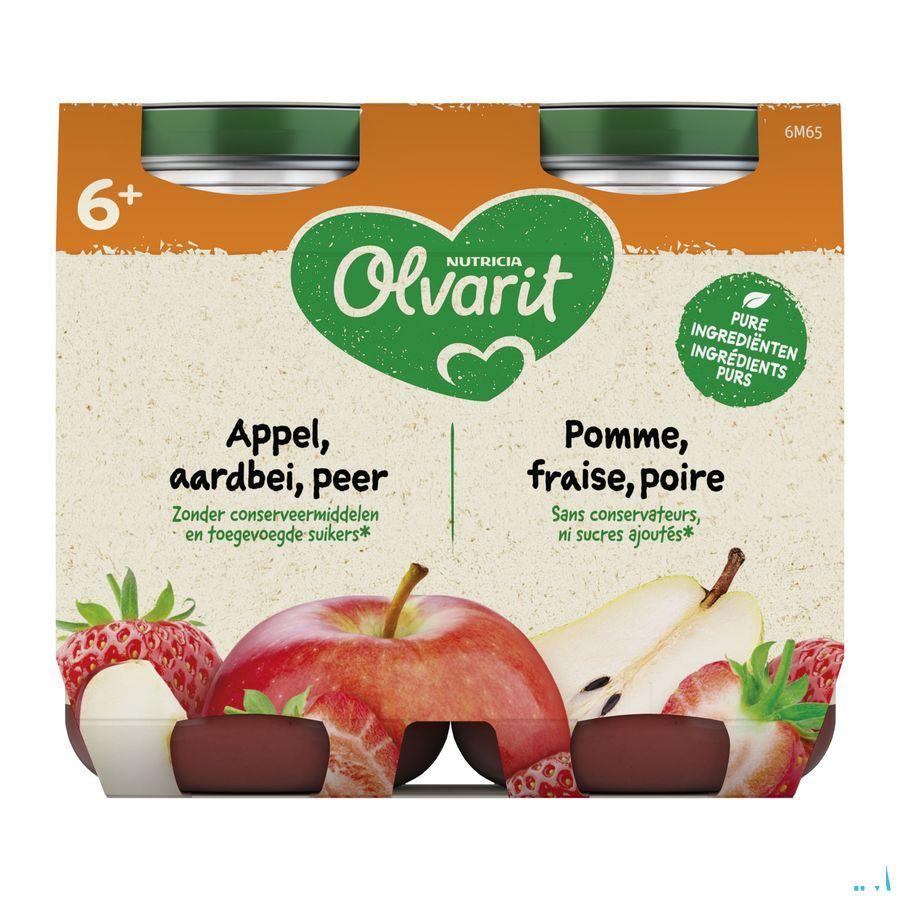Olvarit Fruit Appel Aardbei 2x200 gr 6m61  -  Nutricia