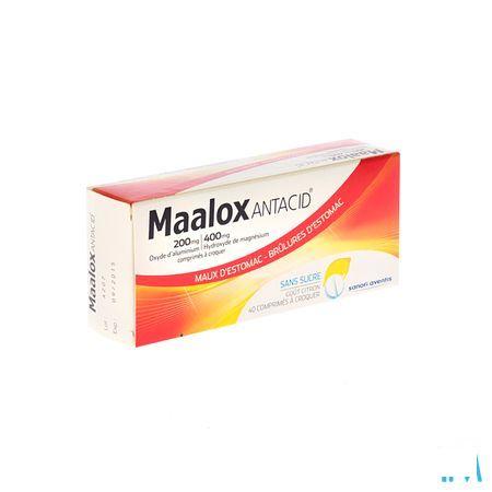 Maalox Antacid Ss Lemon 200/400 mg Comprimes Croq 40 Bl.