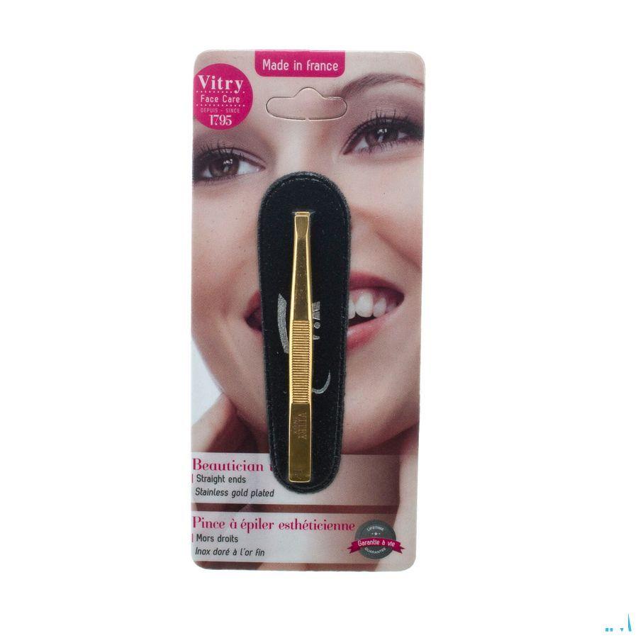 Vitry Prestige Pince Epiler Droit Inox 4012  -  Vitry