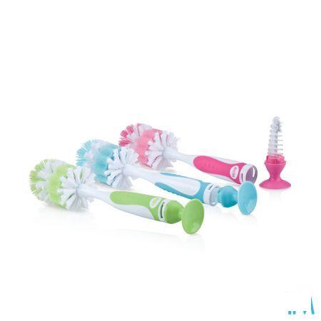 Nuby Flessenborstel Met Kleinere Speenborstel En Zuignap  -  New Valmar