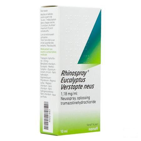 Rhinospray Eucalyptol Verstopte Neus 1,18mg/ml Neusspray 10 ml