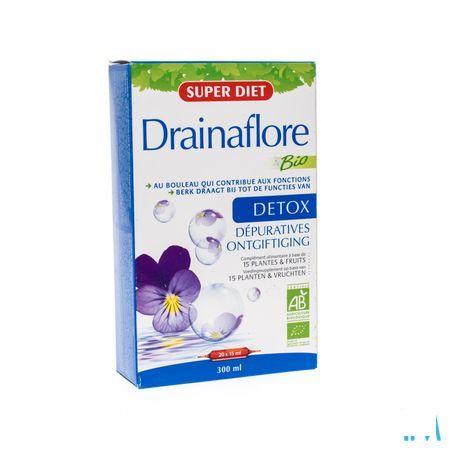 Super Diet Drainaflore Bio Ampoule 20x15 ml  -  Superdiet Laboratoires