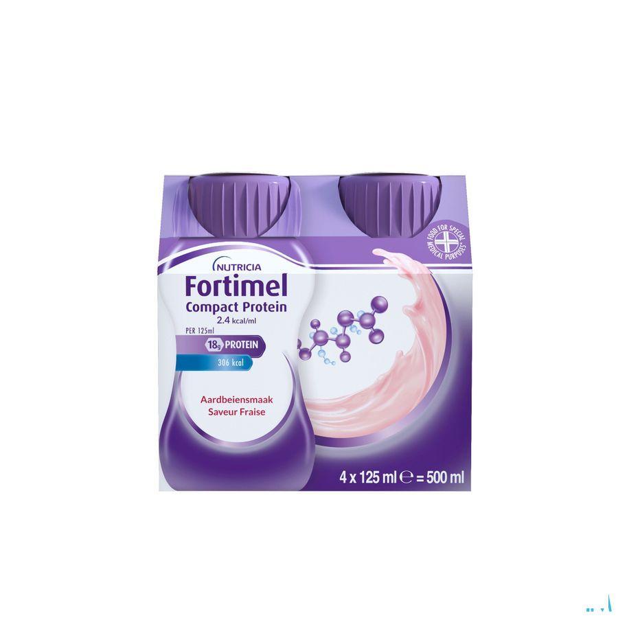 Fortimel Compact Protein 2.4Kcal Aardbei 4X125ml