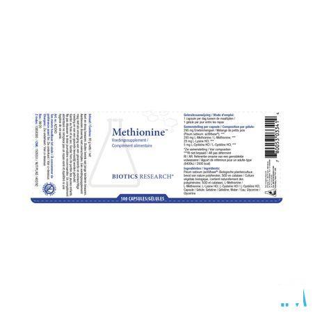 Biotics Methionine 100 gélules  -  Energetica Natura