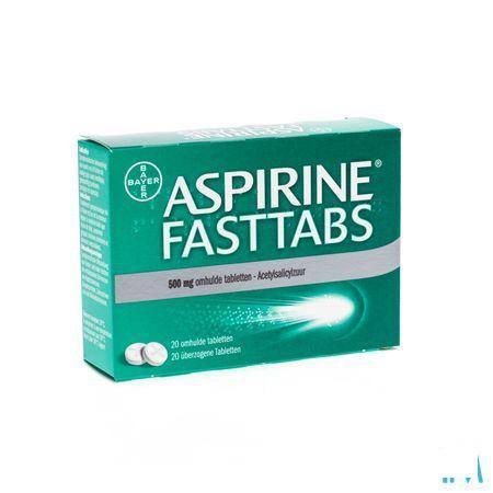 Aspirine Fasttabs 500 mg Filmomhulde tabl 20