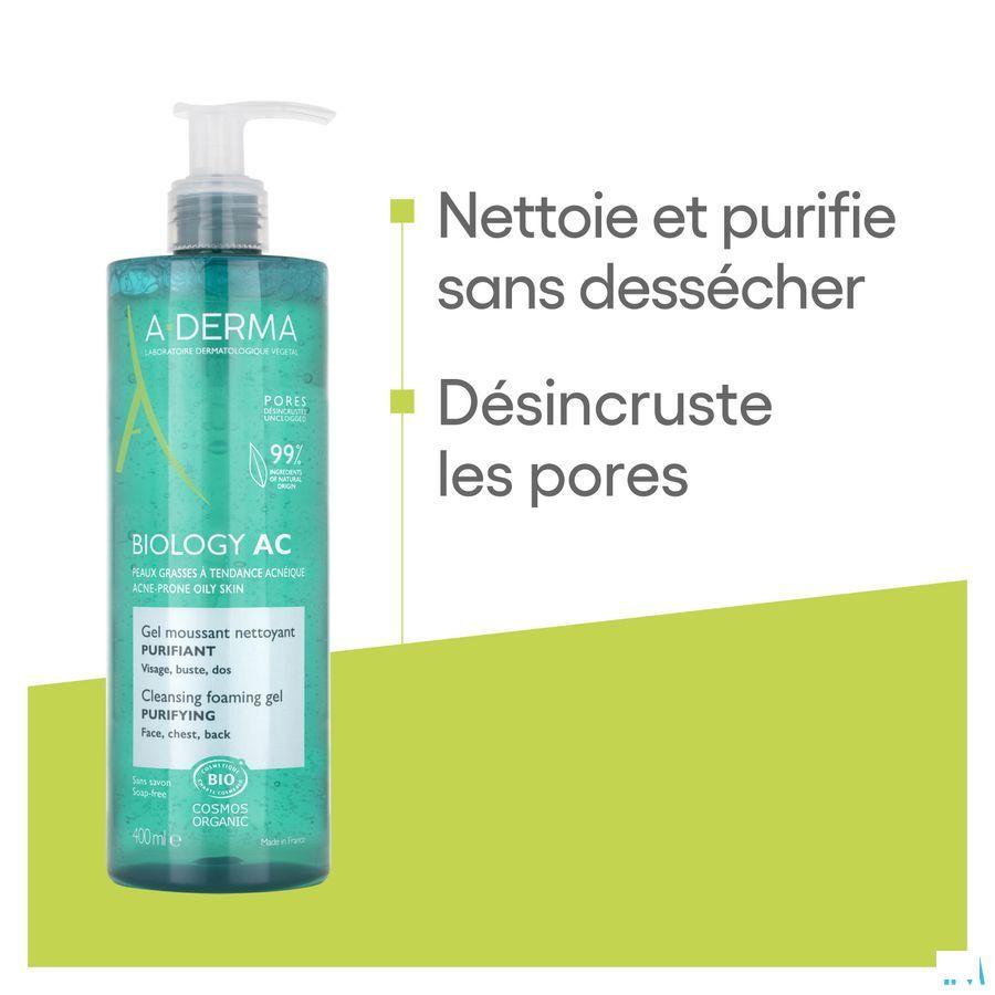 Aderma Biology Ac Zuiv. Schuim.Reinig.Gel 400 ml