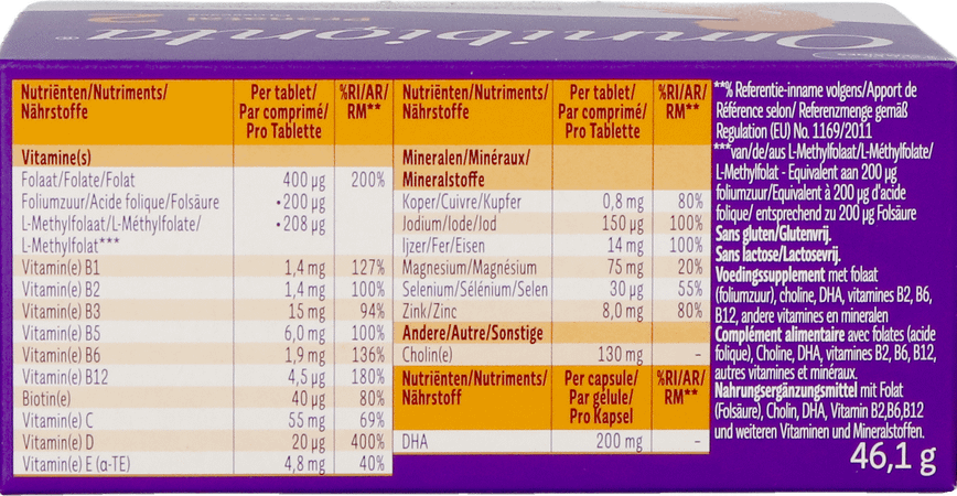 Omnibionta Pronatal 2 Zwanger.4weken Tabl 28+Caps 28