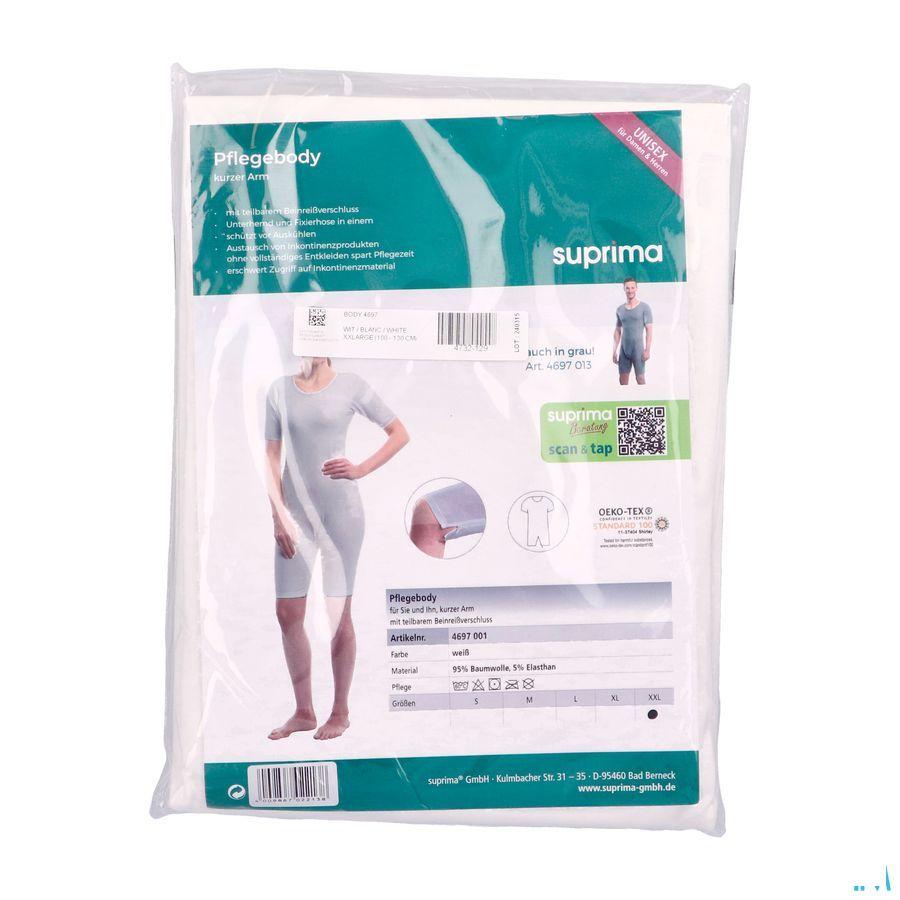 Suprima 4697 Body Korte Mouw+Benenrits Wit xxl