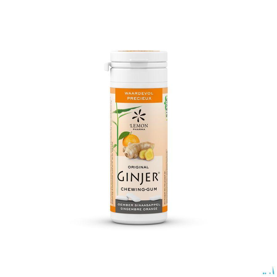 Ginjer Original Xylitol Kauwgom 30 grr - Lemon Pharma  -  Eureka Pharma