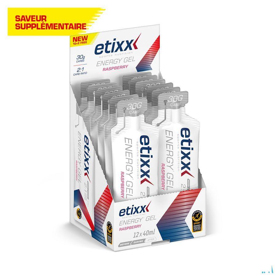 Etixx Energy Gel Raspberry 12X40 ml  -  Ceres Pharma