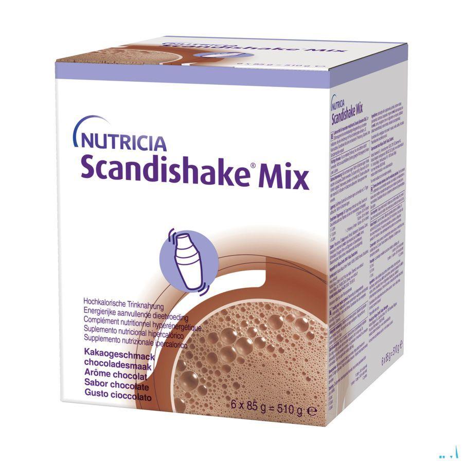Scandishake Mix Chocolade Zakje 6X85G Nf