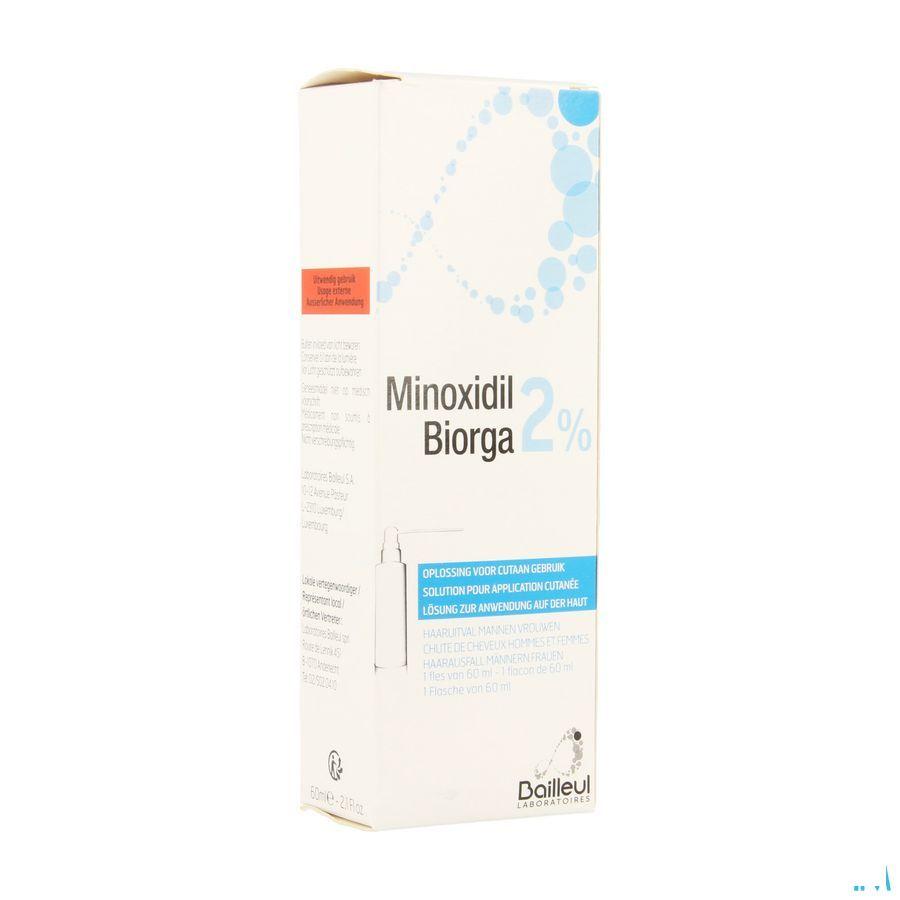 Minoxidil Biorga 2% Oplossing Cutaan Koffer Flacon 1x60 ml