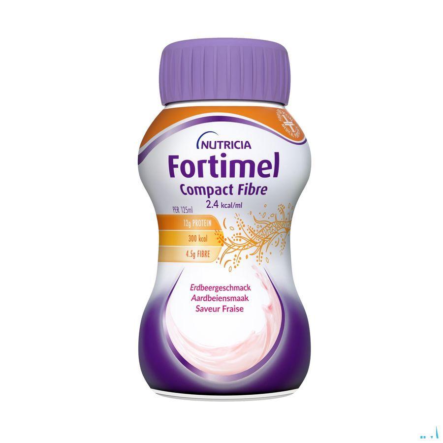Fortimel Compact Fiber 2.4Kcal Aardbei 4 x 125 ml