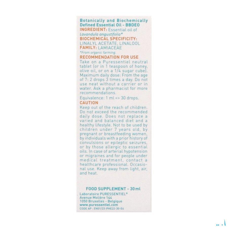 Puressentiel Eo Echte Lavendel Bio Essentiele Olie 30 ml  -  Puressentiel